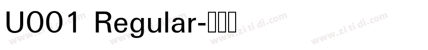 U001 Regular字体转换